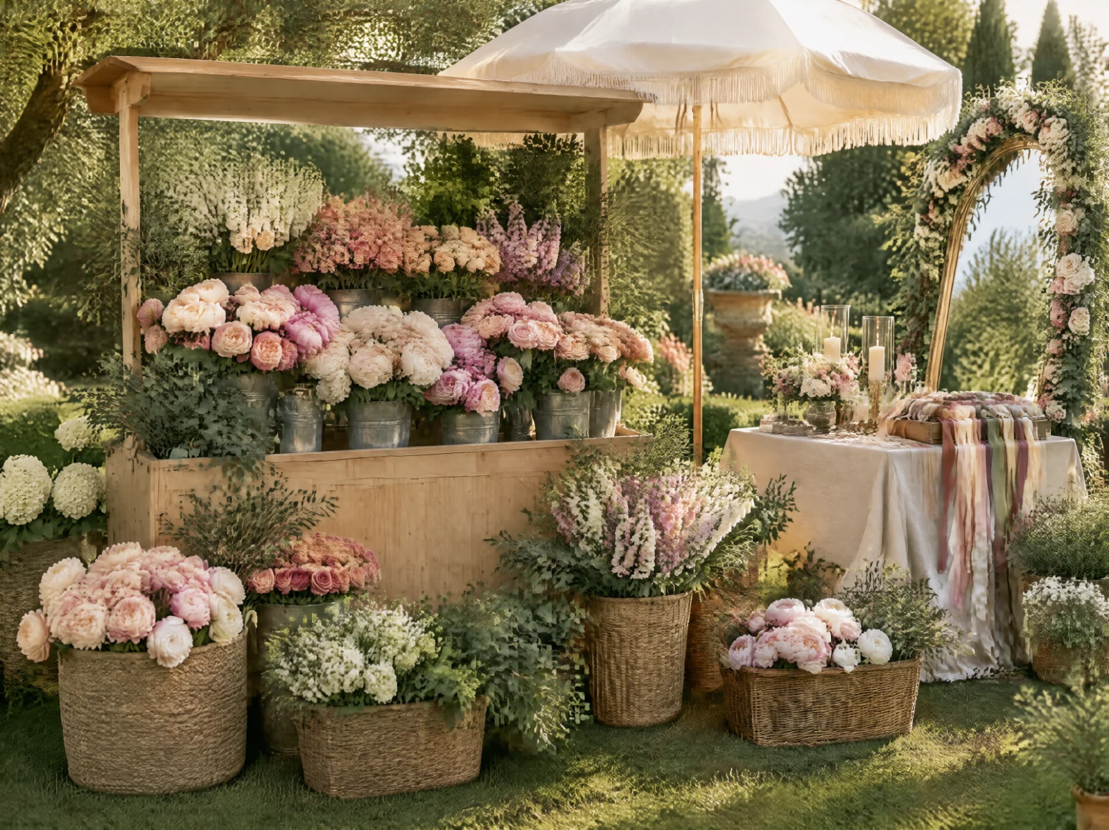 Luxe Bloom Bar setup